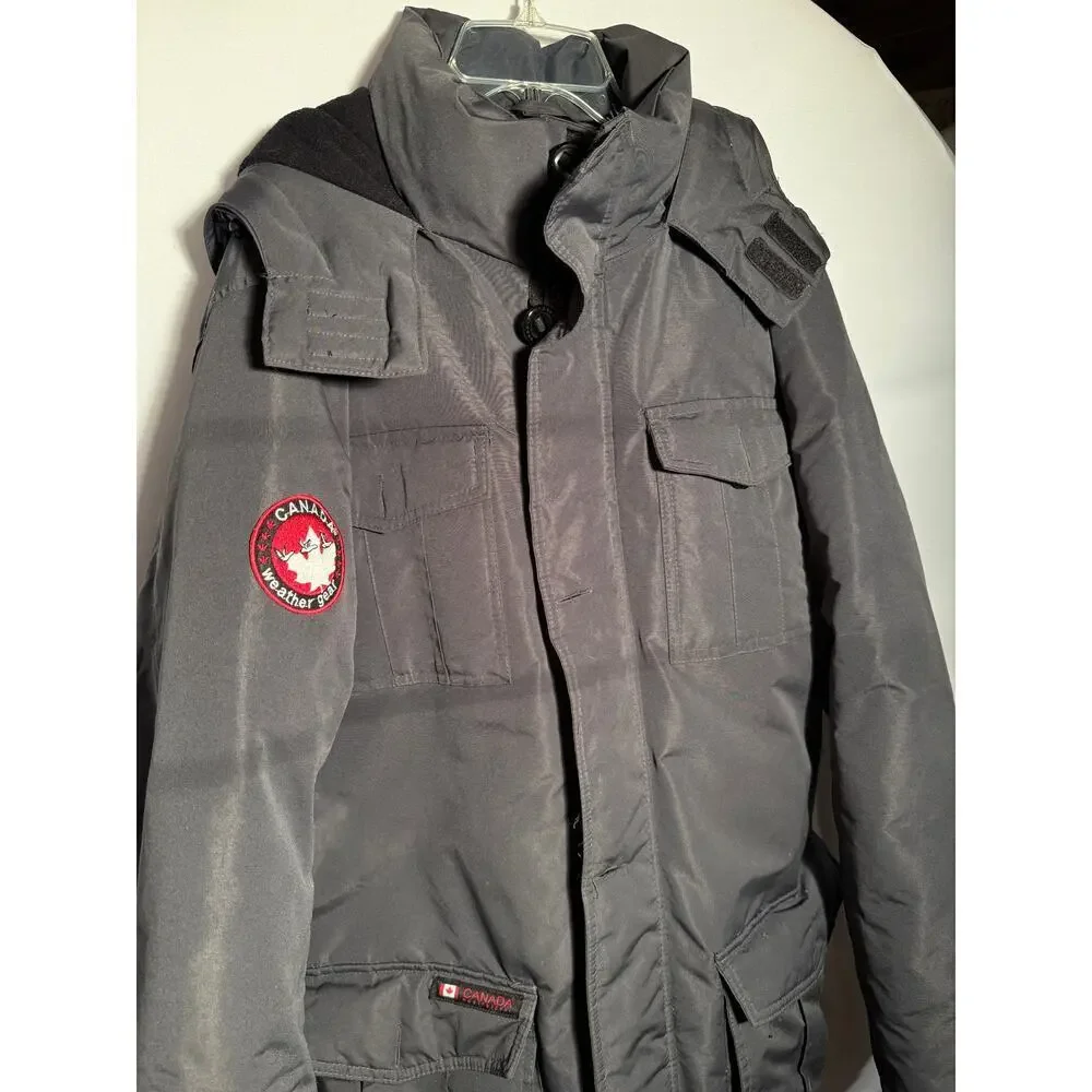 Canada Weather Gear Men's Charcoal Insulated Heavyweight Winter Parka Jacket